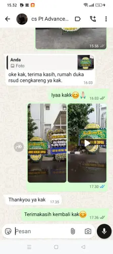 Testimonial Papan Bunga Pernikahan aweh