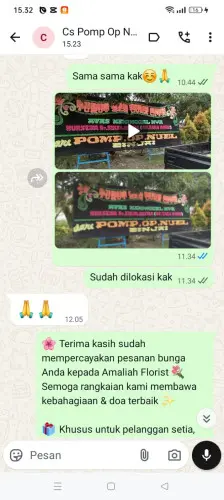 Testimonial Papan Bunga aweh