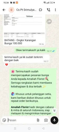 Testimonial Papan Bunga aweh